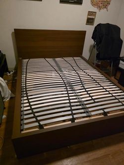 IKEA Queen Bed frame and mattress