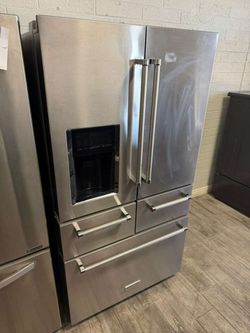 Kitchenaid stainless steel 5 door French door refrigerator fridge with warranty