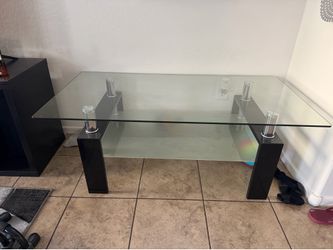 Glass Center Table and Matching End Tables