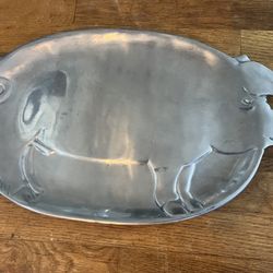 Pig Shaped Metal Serving Platter Pick up in San Francisco 