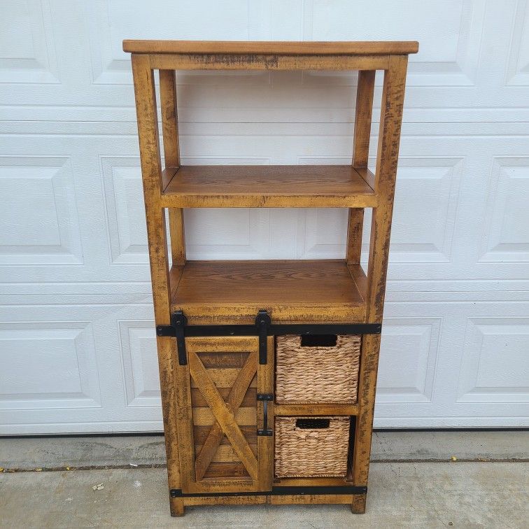 Rustic Farmhouse Shelving Cabinet