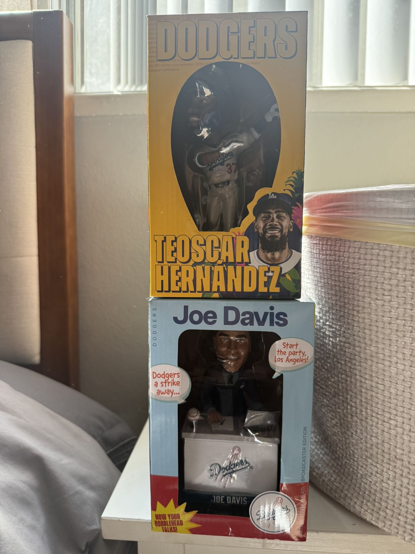 Dodgers Joe Davis And Teoscar Hernandez Bobble heads