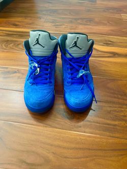 Retro Jordan 5 Blue Suede, Size 12