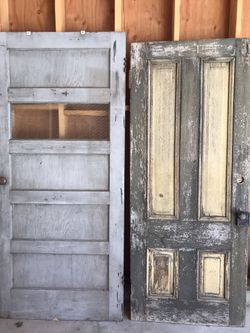 Vintage Wood Doors 1920’s & 1950’s With Original Hardware