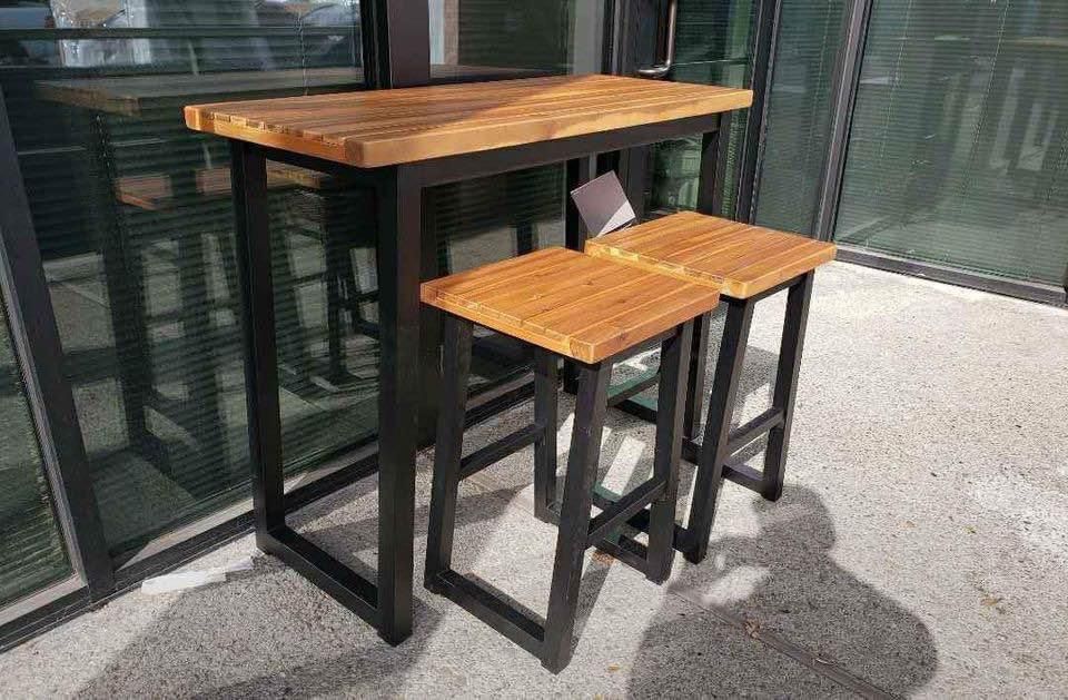New 3pc Outdoor Patio Furniture Dining Bar Set