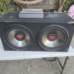 Amplifier And 2-12 Inch Subwoofers With Box