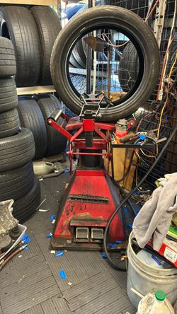 Red Tire Changer Machine