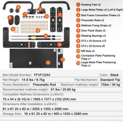 Bed Mechanical Hardware Kit