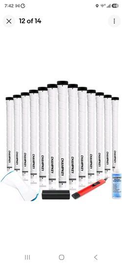 CHAMPKEY X-WEAVE Rubber Golf Grips 13 Pack with Full Repair Kits - Medium Lower
