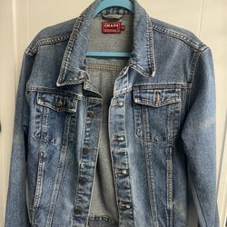 Chaps Denim Trucker Jean Jacket Mens Large Button Up Western
