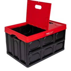 Greenmade InstaCrate Grande 16 Gallon Collapsible Storage Crate with Lid=B12-577