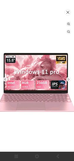 15.6" Windows 11 Pro Laptop Pink Intel N5100
