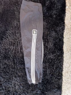 Adidas gray track pants with white stripes (Size M)