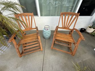 Outdoor Acacia Wood Rocking Chairs