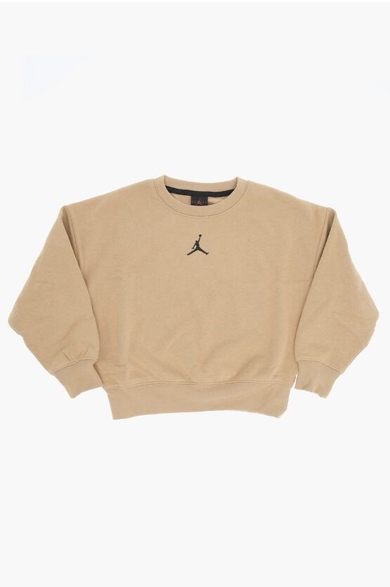 Air Jordan Fleeced Cotton Blend Crew-neck Sweatshirt