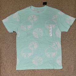 NWT MENS ORIGINAL USE T SHIRT TYE DYE MINT GREEN SIZE S 