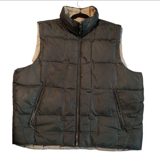 Vintage Down Puffer Vest And Eddie Bauer Knit Sweater