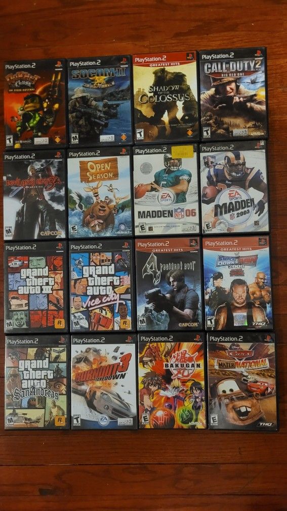 PS2 Game Lot Bundle With Booklets