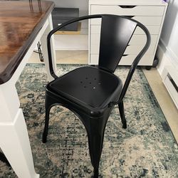 Black Metal Dining Chairs (set of 4)
