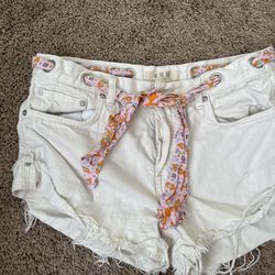 White Free People Women’s Shorts – Size 28