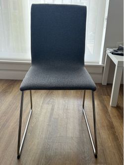 Grey cushion chair