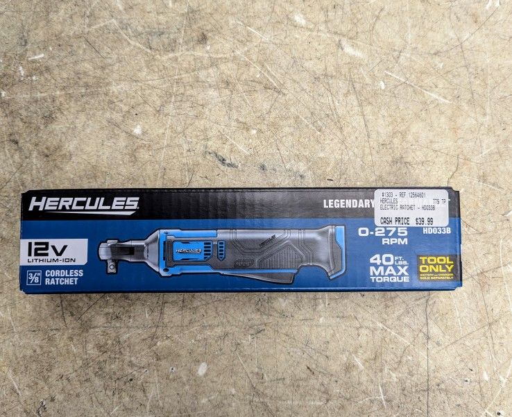 Hercules Cordless Ratchet 40ft Lbs Max Torque
