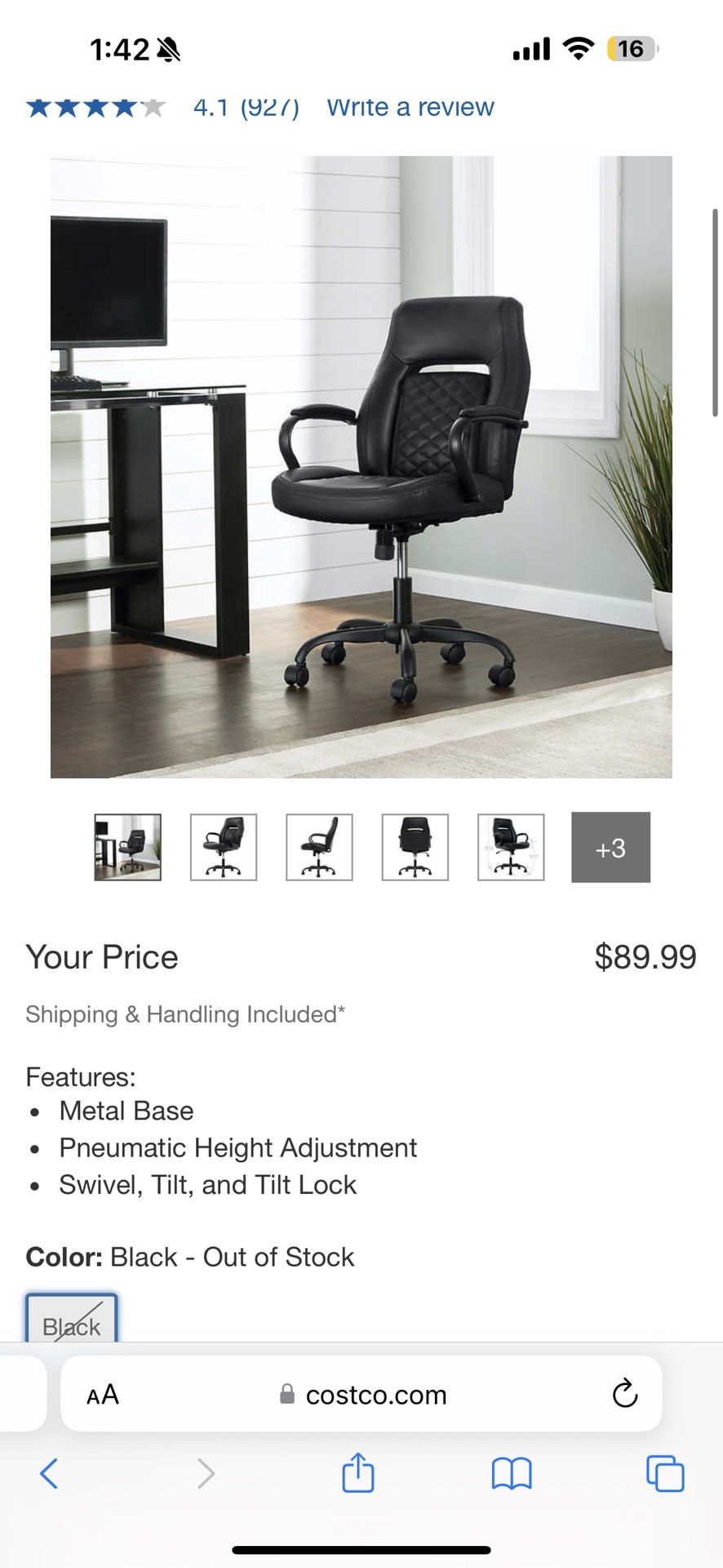Costco True Innovations Task Office Chair