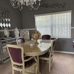 Dining Table With Chairs And China Cabinet 