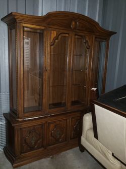 All is antique and real wood