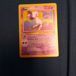 Rare Mew Promo Pokemon Card