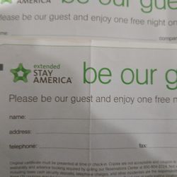 Voucher For 1 Night Stay