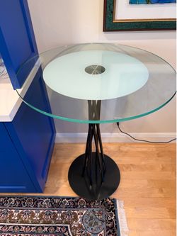 Beautiful glass bar height table for 2-4