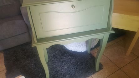 Pier 1 olive green (pull down top) secretary desk