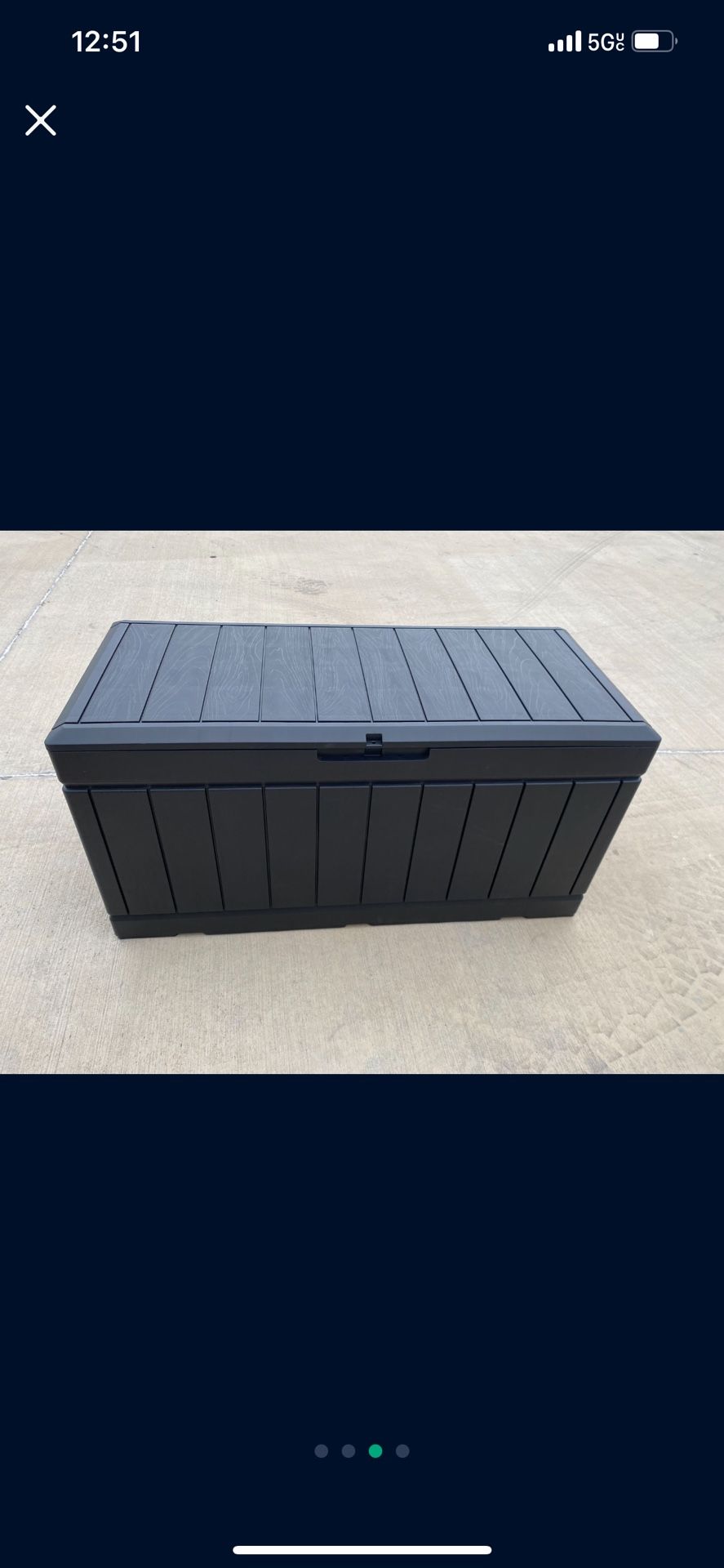 100 Gallon Deck Box, with Flip up Lid, Storage Container with 2 Side Handles for Garden, Pool,Yard,Black