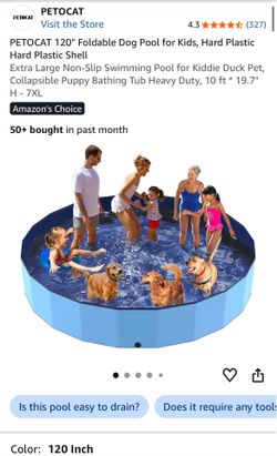 Pool 120” foldable for kids/dog/family