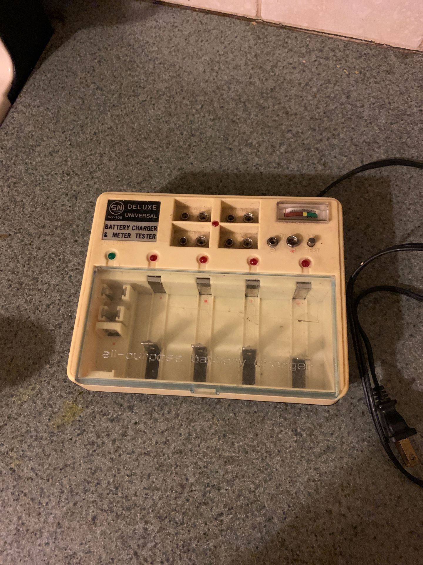 Old battery charger and meter tester