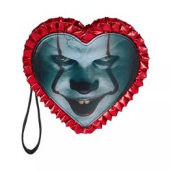 IT Pennywise Heart Wristlet Bag Purse Officially Licensed NEW W/TAGS Halloween Horror Movie Merch