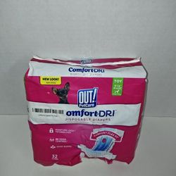Out! Pet Care Comfort-Dri Portable Disposable Dog Diapers Comfort Flex Fit 9"-14
