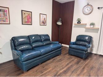 Hancock & Moore Top Grain Leather Sofa & Chair Set