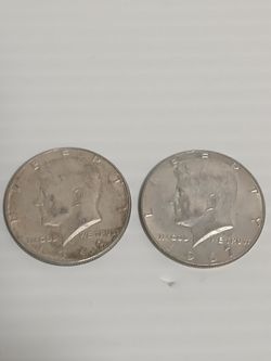 Kennedy Half Dollar Coins Lot of 2 40 Percent  Silver