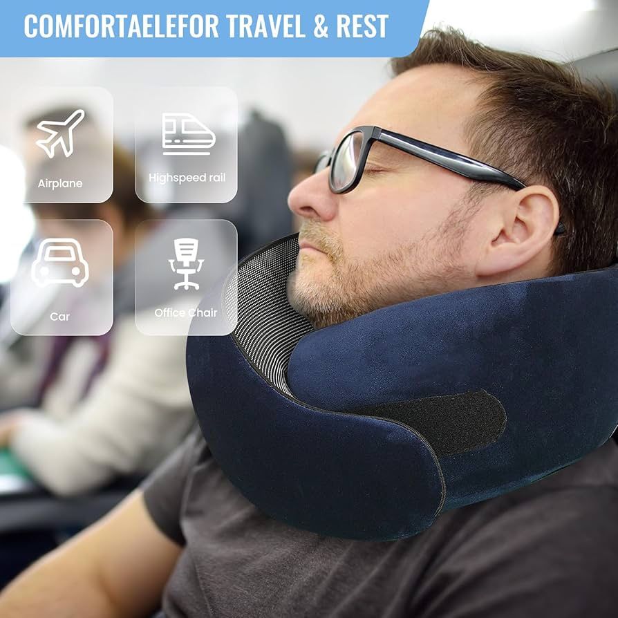 Travel Neck Pillow New Blue 