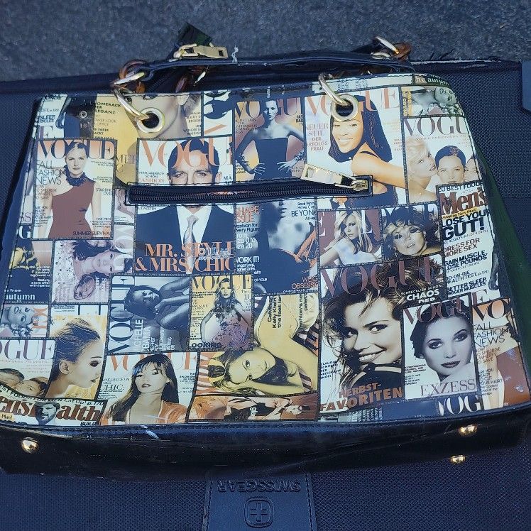  black pvc women magazine crossbody shoulder bag 