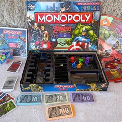 Monopoly Marvel Avengers Hasbro Gaming Avengers COMPLETE