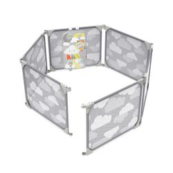 Skip Hop Playview Expandable Enclosure in Grey Cloud Gate - Silver Lining Cloud