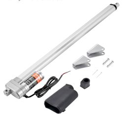 VEVOR Linear Actuator 12V, 20 Inch Waterproof IP65 Linear Actuator, 660lbs/3000N 0.19"/s Linear Motion Actuator with Mounting Bracket for Outdoor Use