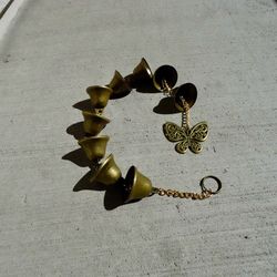 Brass butterfly wind chimes