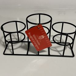 Metal Candle Holder - Mini Size / Black