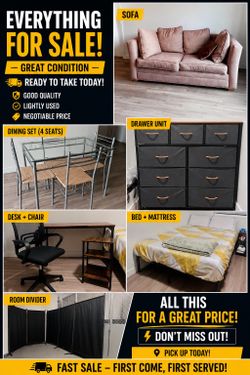 Moving Sale – Must Go ASAP – Furniture Pickup in Daly City 🚨