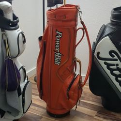 Orange PowerBilt Golf Staff Bag