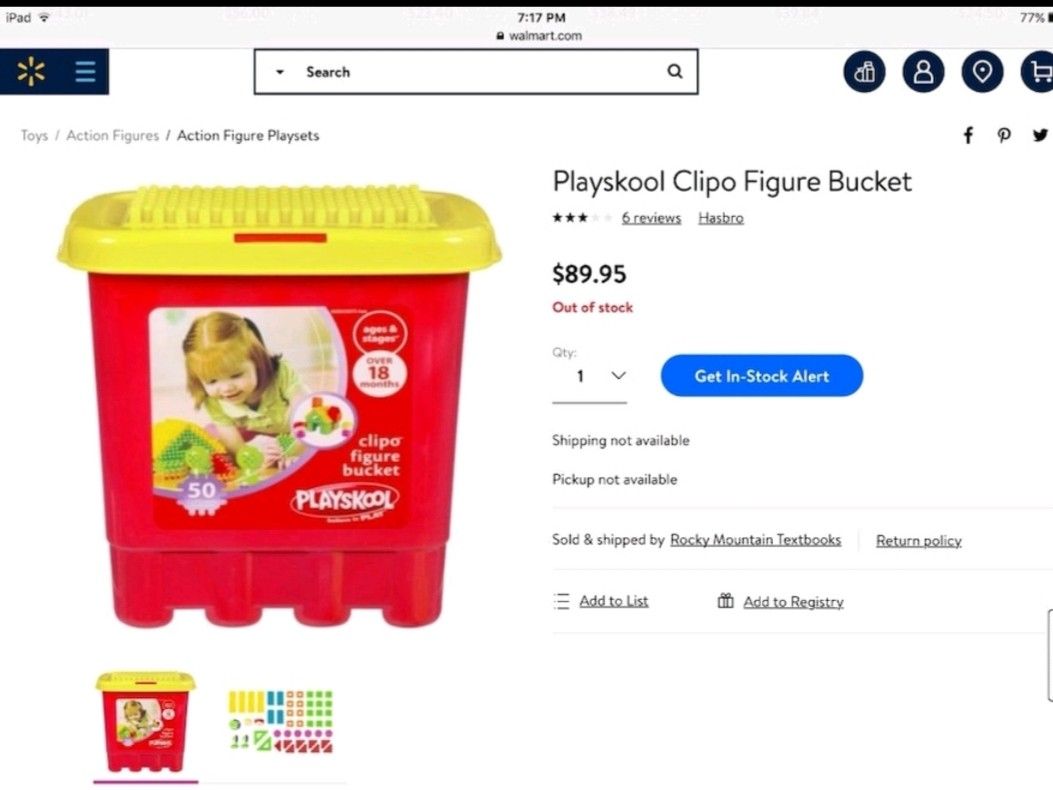 Playskool Building Blocks & Clipo Figure Bucket